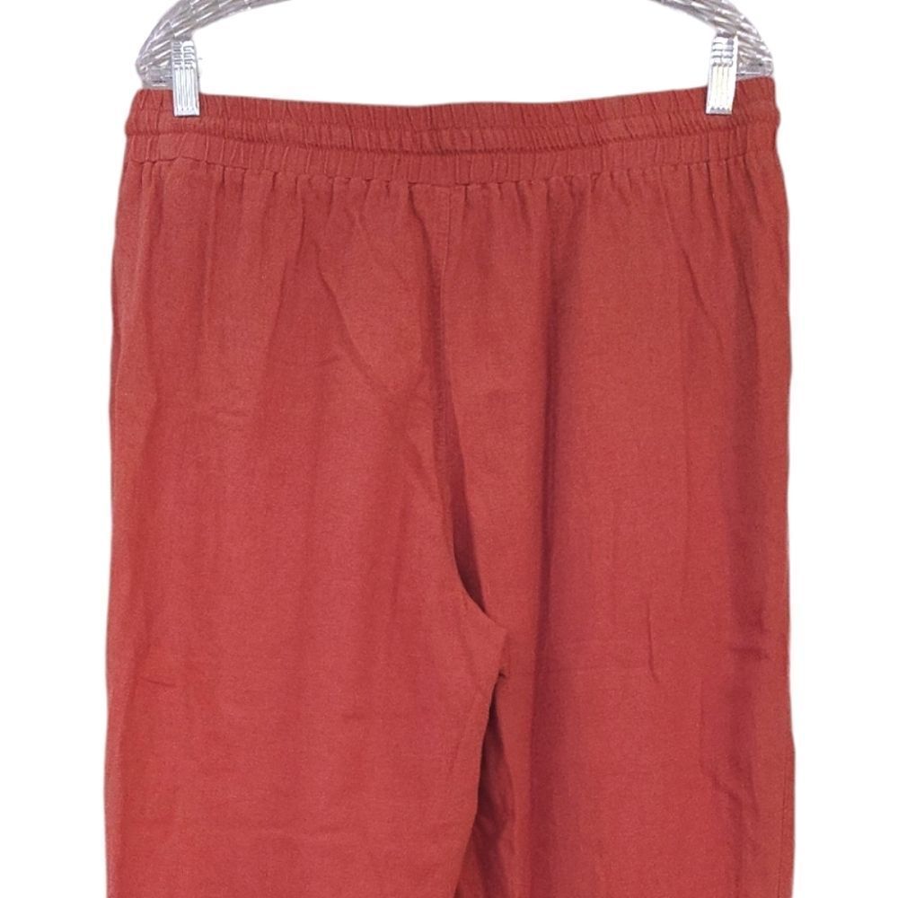 SoundStyle Country Rust Linen Blend Elastic Waist… - image 10